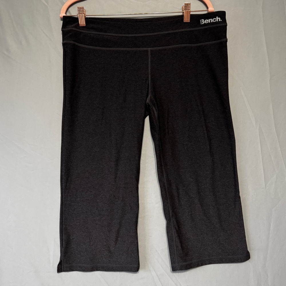 Bench Womens Wide Leg Crops XL Grey Yoga Fitness Gym Workout Running Logo Comfy